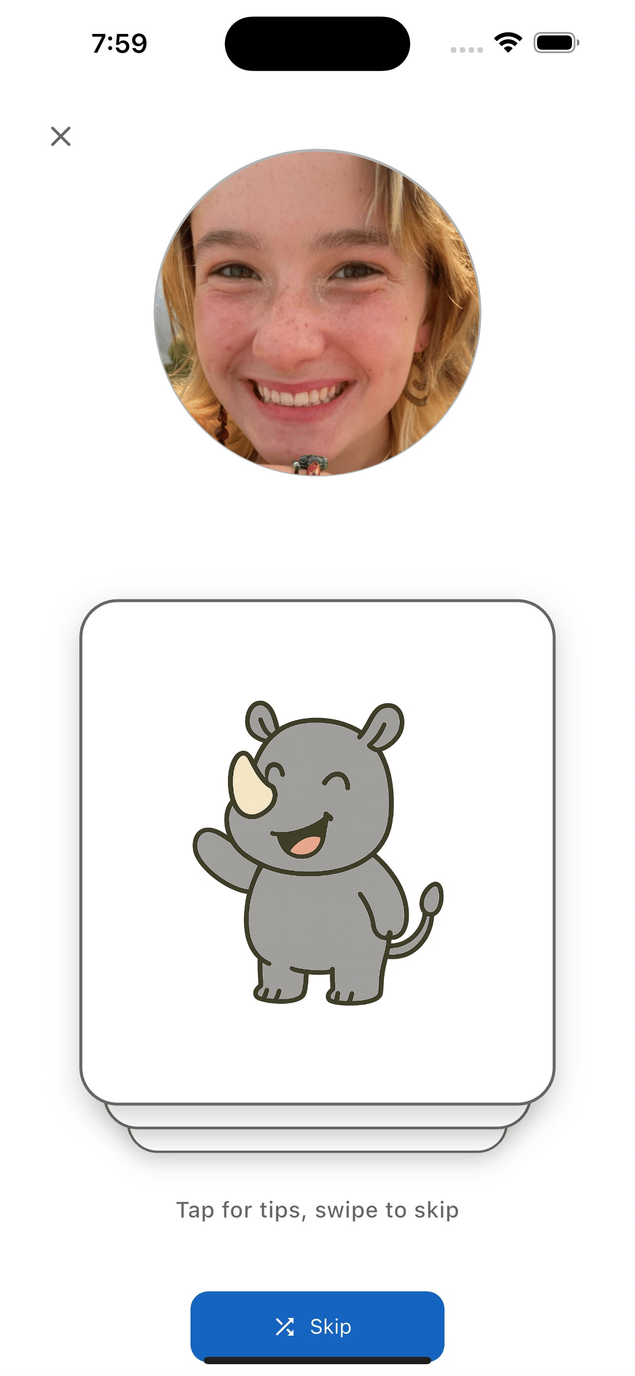 Loquena Emotion Cards Interface showing interactive social practice
